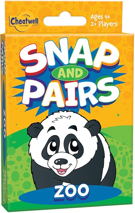 Cheatwell Games - Snap + Pairs Zoo Card Game - Classic Game Of Snap With A Pairs Memory Game - For Ages 4 And Over