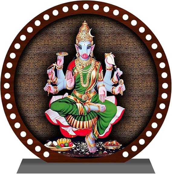 Varahi Amman Idol for Car Dashboard Acrylic murti Idol for Home Gift Item & Statue for Temple Pooja Home Decor Office Study Table Decorative Showpiece Figurine