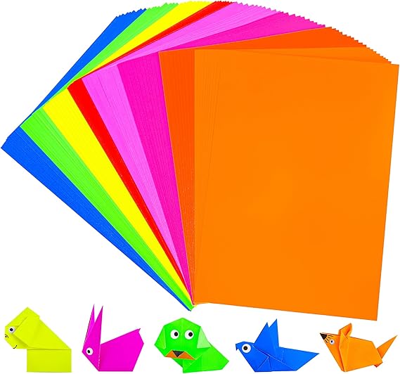 80 Sheets Fluorescent Cardstock 8 Colors 180gsm/65lb Construction Paper A4 | PENPRIS Cover Card Stock Double-sided Heavyweight Paper for Printer, Cards Making, Invitations, Scrapbooking PAC07