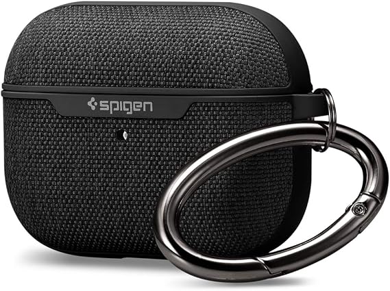 Spigen AirPods Pro ile Uyumlu Kılıf Urban Fit Örgü Kumaş Siyah Kapak - ASD00572 (Spigen TR Garantili)
