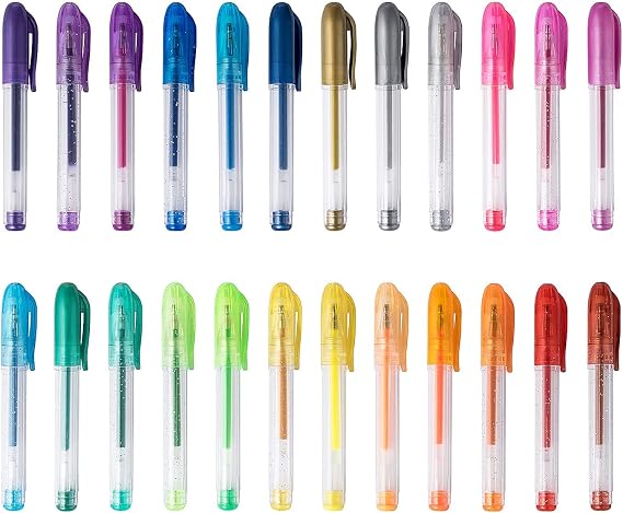 24 Pack Mini Glitter Gel Pen,Tiny Pens for School,Office and Home... (1)