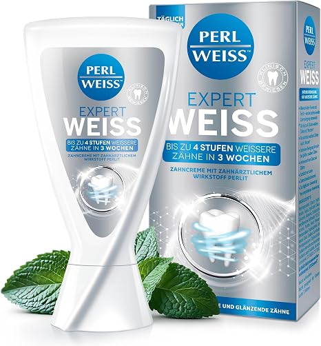 Perlweiss Expert White Toothpaste Up to 4 Levels Whiter Teeth in 3 Weeks
