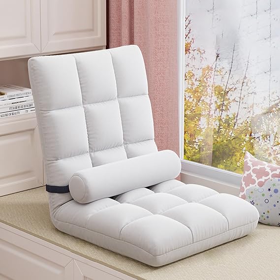 Japanese Tatami Chair,Adjustable Floor Seating,Foldable Tatami Floor Chair,Bay Window Lounge Chairs,with 5 Adjustable Positions,Comfortable