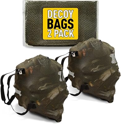 DecoyPro Mesh Decoy Bags - Hunting Equipment to Protect Turkey, Goose & Duck Decoys - 2 Decoy Bag Bundle - Fits Up to 2 Dozen Decoys