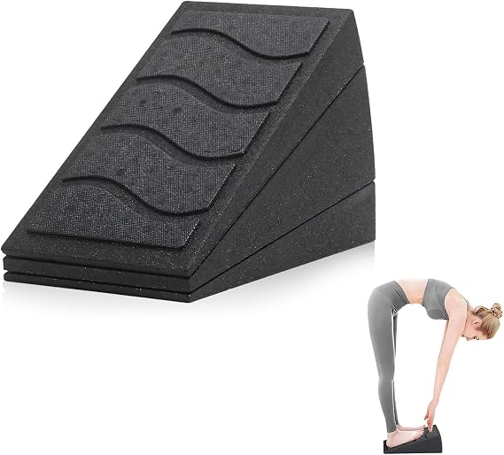 3Pcs Slant Board Wedge Block Set, 5 Angles Squat & Calf Stretch Stretcher