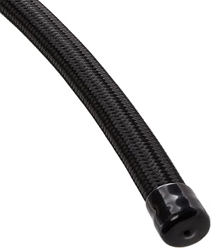 Vibrant Performance 11980 Hose, Nylon Braided Lightweight Flex Hose, 10 AN, 20 ft, Braided Nylon/Rubber, Black, Each