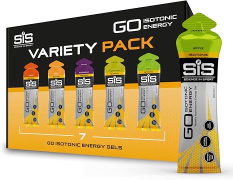 Science in Sport 60 ml Energy Gel Variety - Pack of 7 Isotonic carbohydrate gel 22 g energy per bag no water required various flavours