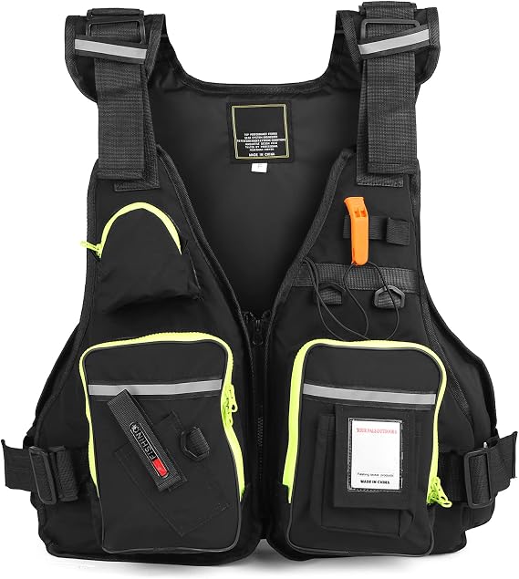 Fly Fishing Vest, Lightweight Breathable Fishing Jacket for Sailing Boating Kayak Bass Fishing