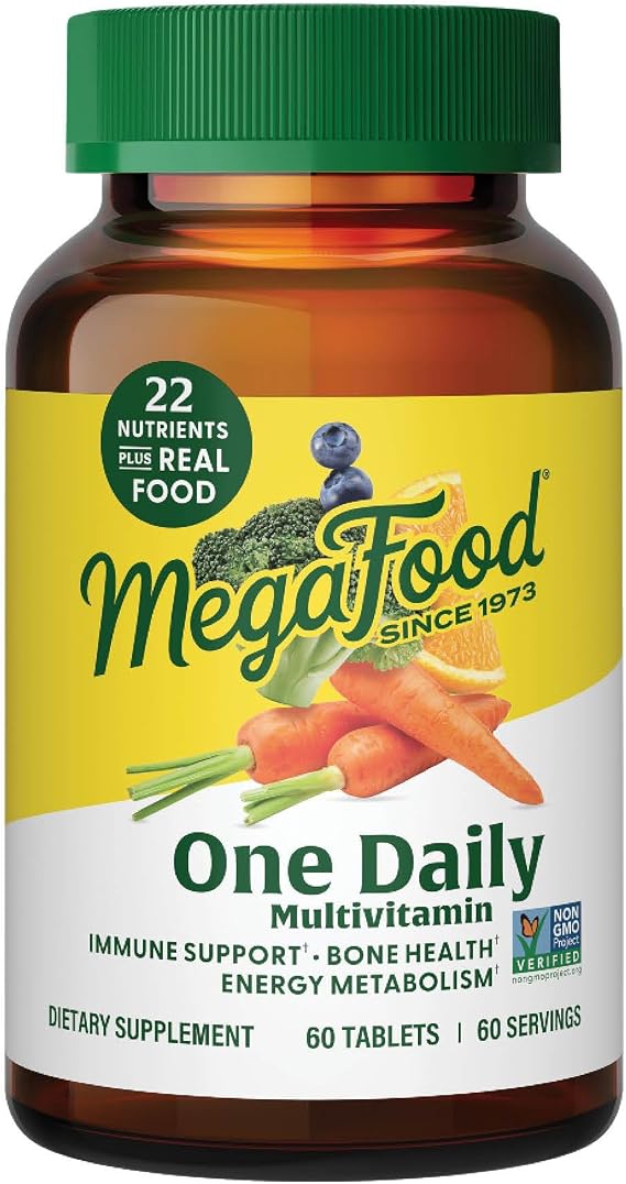 MegaFood One Daily Multivitamin for Women & Men, 22 Nutrients, 60 Tablets