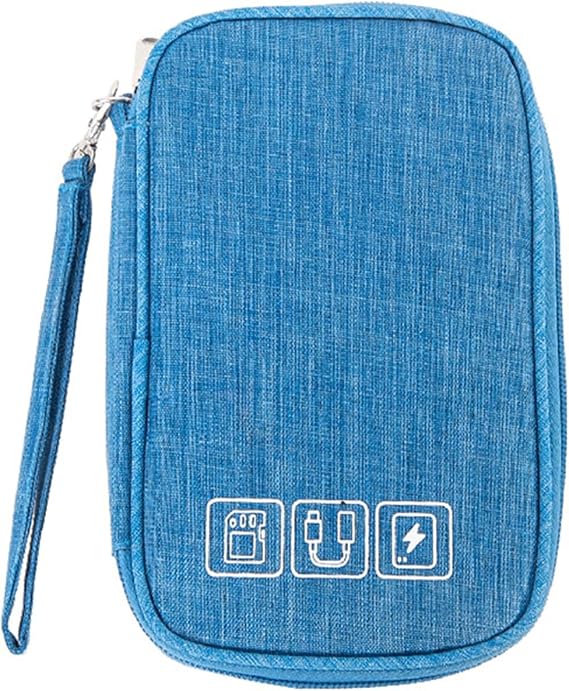 Kabel Organizer Tasche Kabel Organizer Reise Reise Elektronik Tasche Elektronik Zubehör Organizer kabeltasche Organizer Ladekabel OrganizerTravel Organizer ladekabel Tasche(Mini Blau)