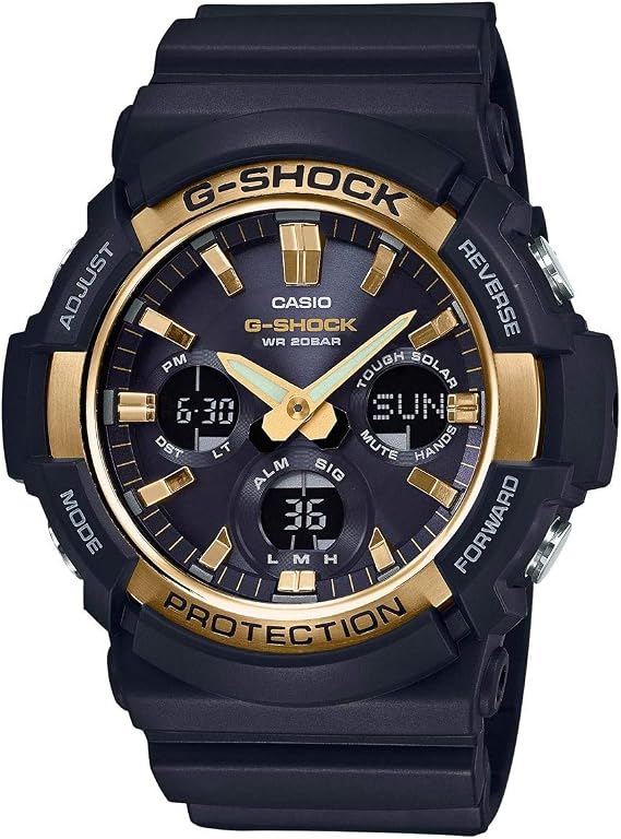 Casio G-Shock GAS100G-1A Tough Solar Resin/Stainless Steel Men's Watch Black
