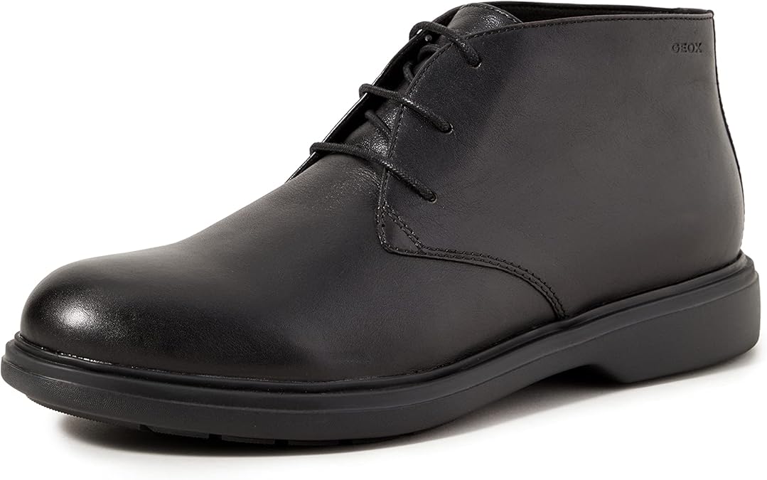 Geox Men's U Ottavio BAnkle Boots, Black, 9 US