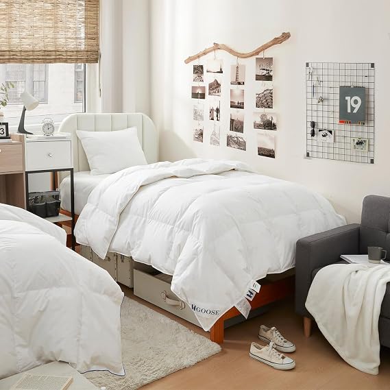 HGOOSE - Hungarian White Goose Down and Feather Twin Oversized Comforter | Experience Coma Worthy Sleep with High Quality Bedding