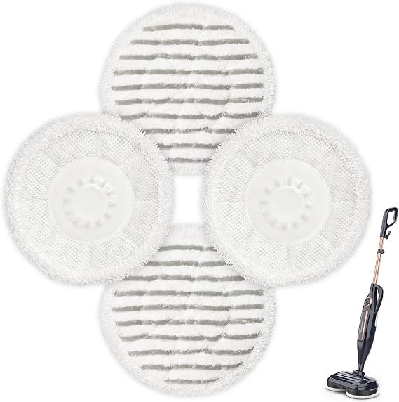 4PCS Steam Mop Pads Compatible with Shark Steam Mop S6002UK, S7201UK