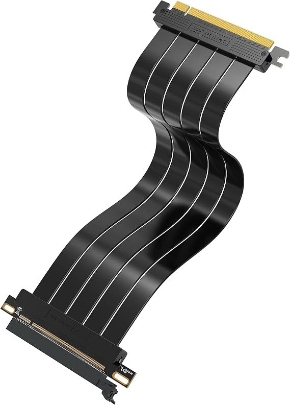 EZDIY-FAB PCIe Gen 4 x16 Riser Cable,GPU Extension, Straight, 30cm