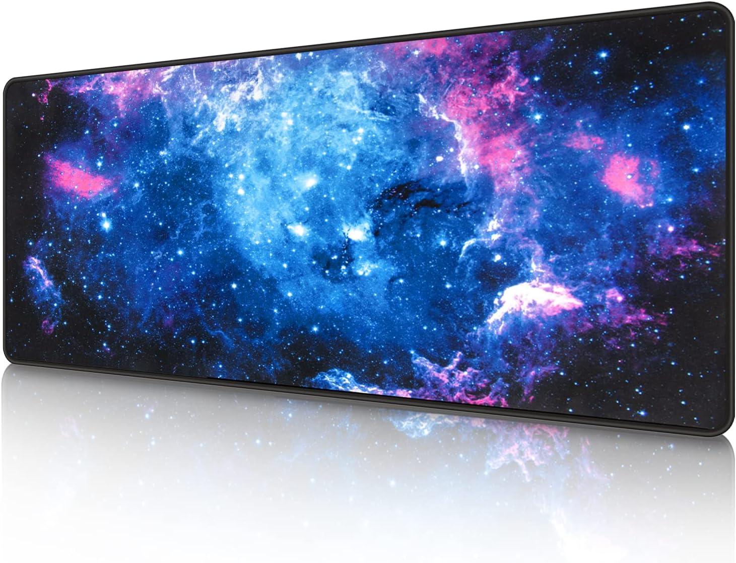 HBAK Large Gaming Mouse Pad 31.5 × 11.8 × 0.12in with Stitched Edges,Extended Mousepad,Durable Non-Slip Natural Rubber Base,Washable Keyboard Pad,Desk Pad for Gamer,Office &amp; Home