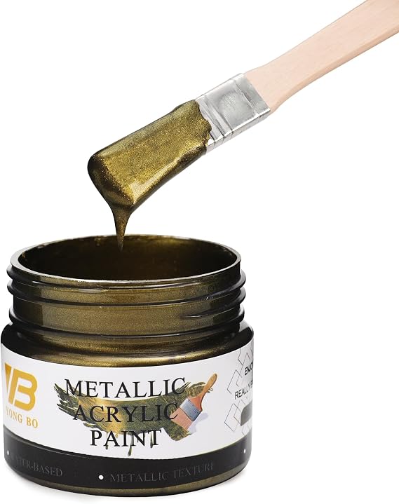 YongBo Metallic Acrylic Paint 100ml Brass