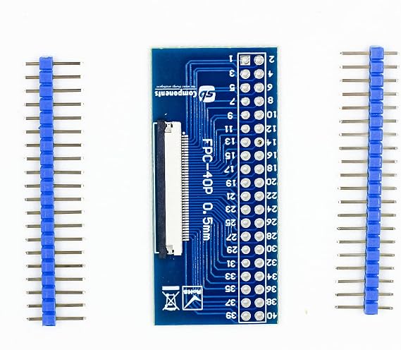 FFC FPC 40 Pin 0.5mm Pitch to DIP 2.4mm PCB Converter Board Couple Extend Adapter Bottom Contact FFC/FPC Adapter Board (40 Pin)