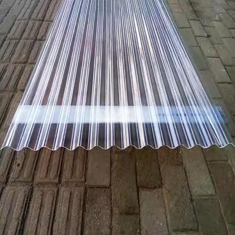 Corrugated Roofing Sheets,Clear Roof Sheet,1.5mm Thick FRP Daylighting Plate,Flame Retardant Cladding Walling Sheeting,Rainproof Board,Roof Panels for Garage Carport (3 Pcs,0.9x1m/35x39in)