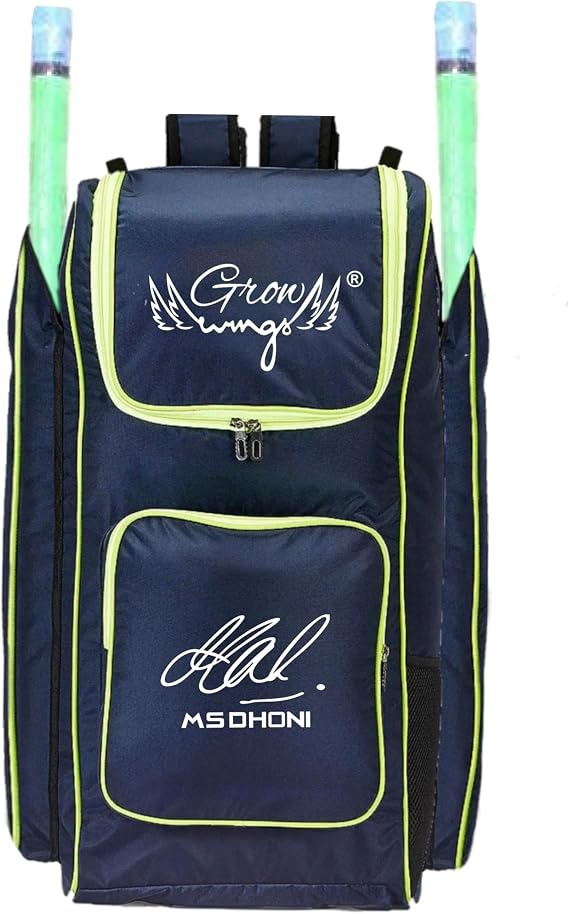 Branded Cricket Kit Bag with Special Bat Holder On Two Side, Duffle Kit Bag, Backpack, Full Size with Shoulder Straps Light Weight