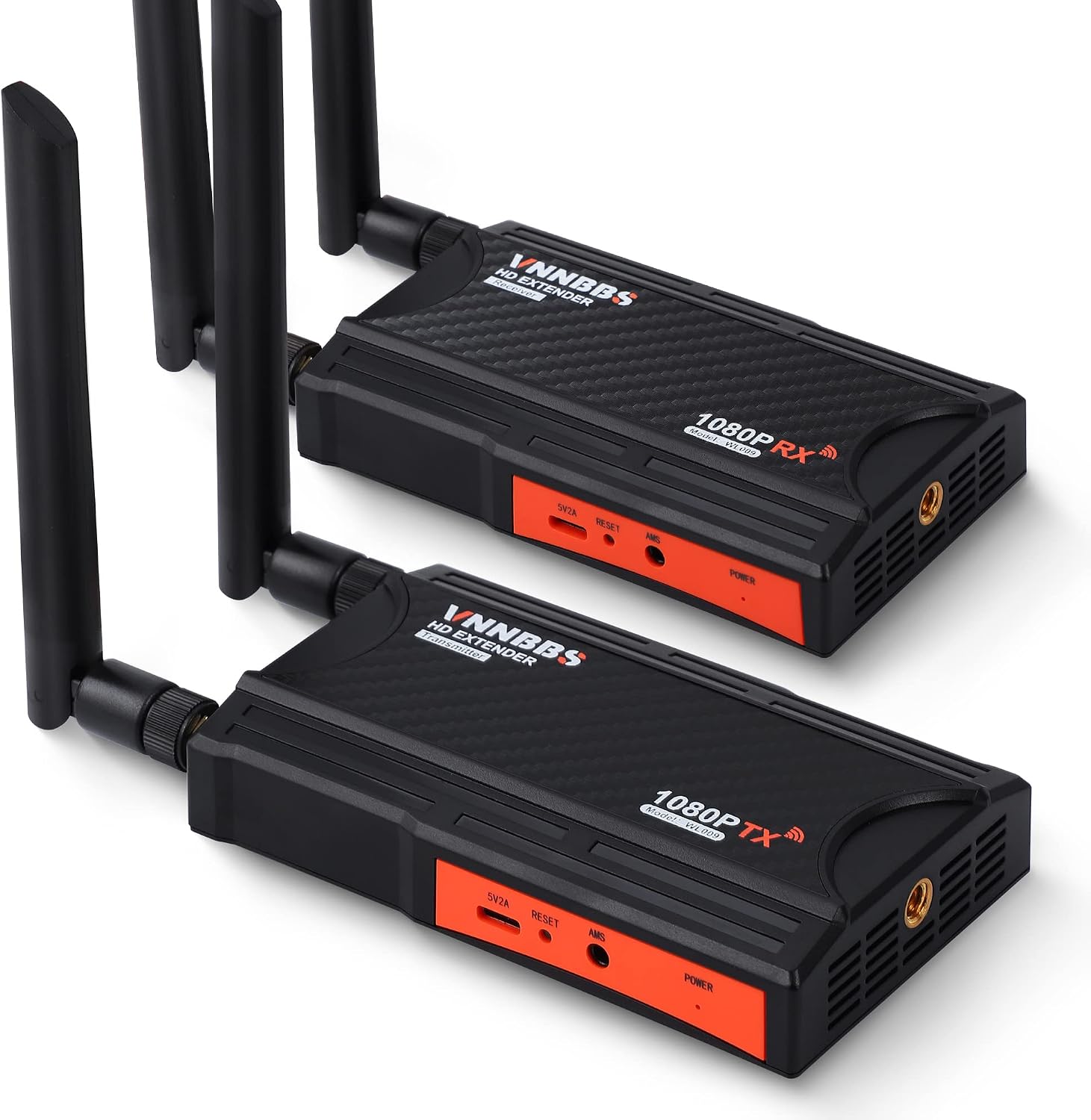 Wireless HDMI Extender Kit,1080P Full HD 200m656ft 5.8GHz Wireless HDMI Transmitter and Receiver with HDMI Loop-Out and IR Remote Control for DSLR Camera Projector Laptop Church Office Home