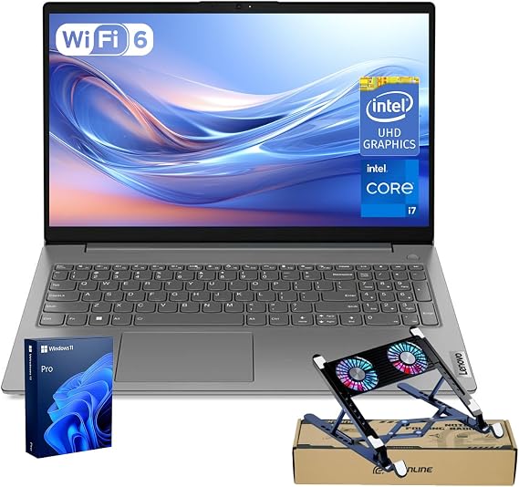 Lenovo V-Series V15 Business Laptop | 15.6" FHD Anti-Glare | 13th Gen Intel Core i7-13620H | 40GB RAM | 1TB SSD | Webcam | Wi-Fi 6 | HDMI | Windows 11 Pro | CO Foldable Laptop Radiator Cooler Bundle