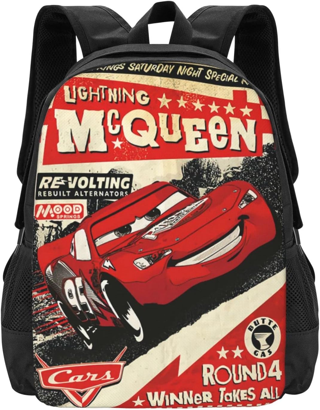 Cars Lightning Mcqueen Backpack Cute Bookbag Schoolbags Funny School Backpacks Laptop Bag Travel Hiking Daypack For Boys Girl