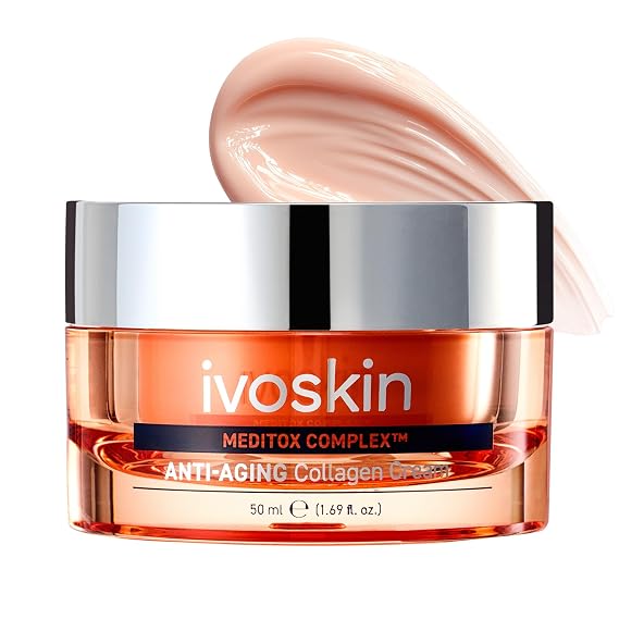IVOSKIN Collagen Neck Cream with Retinol & Multi Peptides, Firming & Tightening Moisturizer for Fine Lines, Decollete, Sagging Skin, Korean Skincare, 1.69 fl oz (50 ml)
