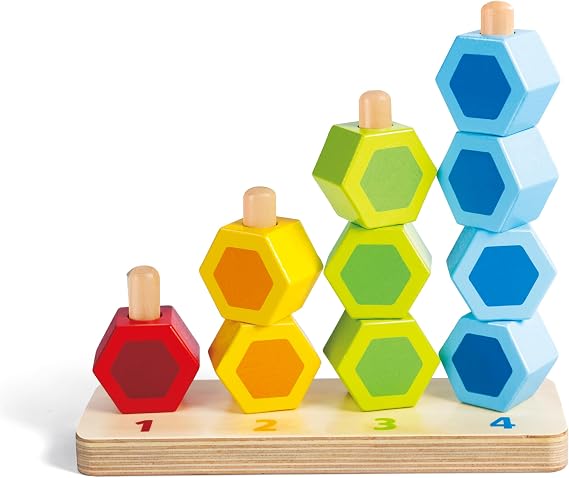 Hape Counting Stacker - Colourful Educational Wooden Toy