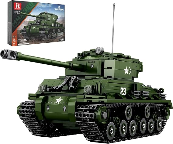 Reobrix M4A3E8 Sherman Tank Model Kit for Adults, World of Tanks Licensed
