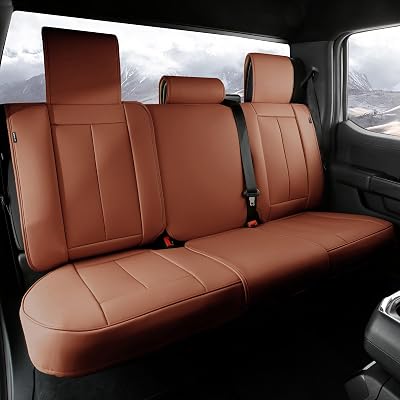 Coverland Custom Car Seat Covers Compatible with 2006-2013 Bentley Continental - Premium Leather Non-Slip Memory Foam Waterproof Seat Cover Custom fit Interior Protector [Rear Seat-Camel Brown]