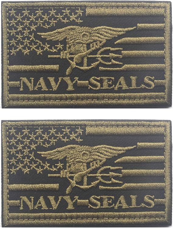 AliPlus 2PCS America Navy Seals Patches Morale Patch Hook and Loop