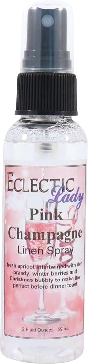 Pink Champagne Linen Spray, 4 oz, For Bed, Fabric & Pillow