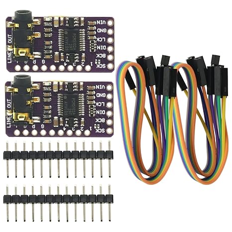 2Pcs IIS PCM5102 PCM5102A AUX Stereo Digital Audio I2S DAC Decoder Board Module Voice Module Player Module Digital to Analog Audio Converter for Raspberry Pi Arduino