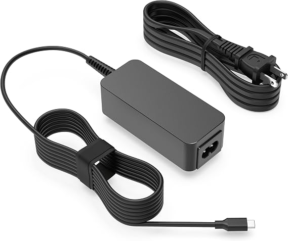 Superer 45W USB C Charger Fit for Lenovo Chromebook Laptop Computer Power Supply Adapter Cord Replacement