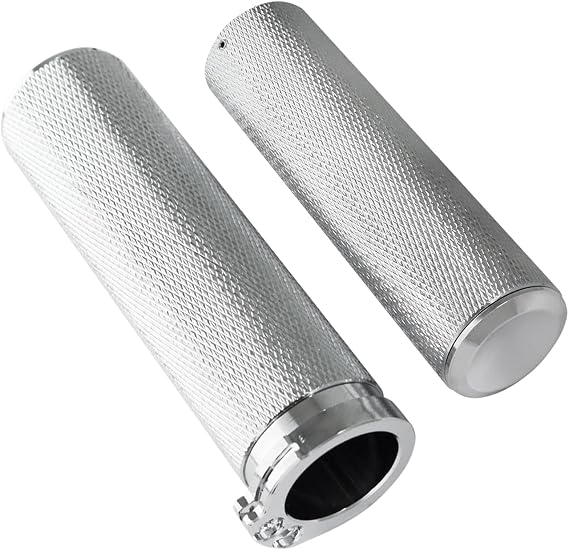 Motorcycle Handlebar Grips 1 inch 25mm Aluminum Cable Throttle Hand Grips Universal Fit for Harley Touring Dyna Softail Sportster XL 883 1200