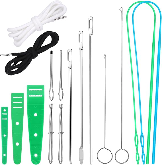 Fedmut Drawstring Threader Tool Set with Loop Turner, Bodkin Sewing Tool