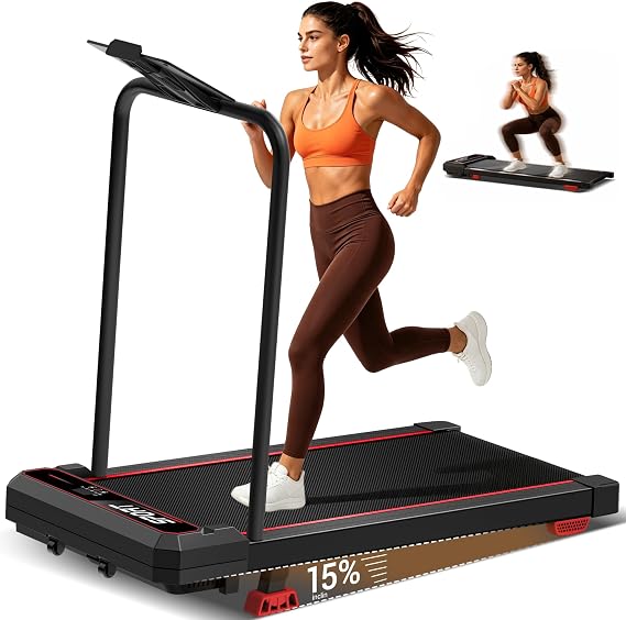 CURSOR FITNESS Walking Pad with Vibration Plate with 14% Incline