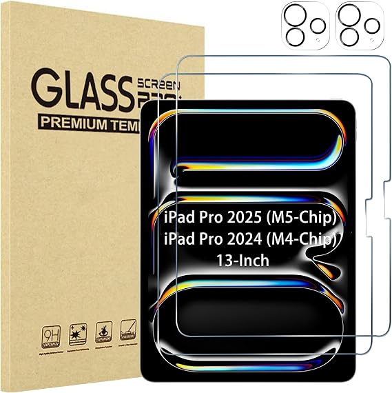 ProCase 2+2 Pack Screen Protector for iPad Pro 13" M5/M4-2Clear