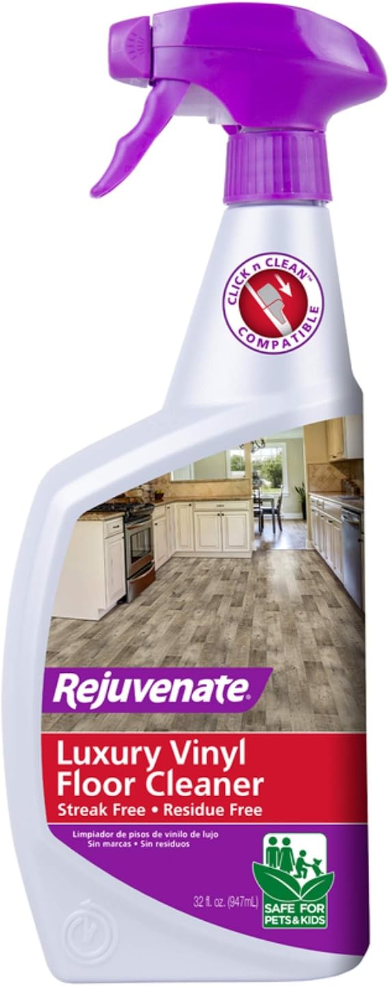 Rejuvenate Luxury Vinyl Floor Cleaner Gently Cleans And Revitalizes Luxury Vinyl Floors, 32 Ounces (Pack of 6)