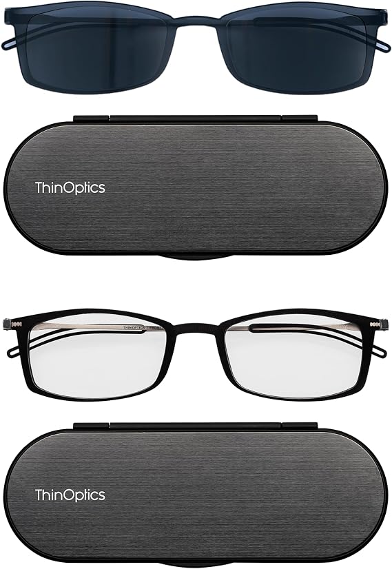 ThinOptics Reading Glasses + Reading Sunglasses Bundle with Cases
