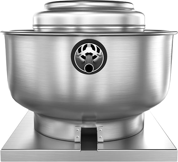 Restaurant Canopy Hood Grease Rated Exhaust Fan- Food Truck High-Speed Direct Drive Centrifugal Upblast Exhaust Fan 0.25HP 110 Volt Single Phase Motor 1500-1700 CFM