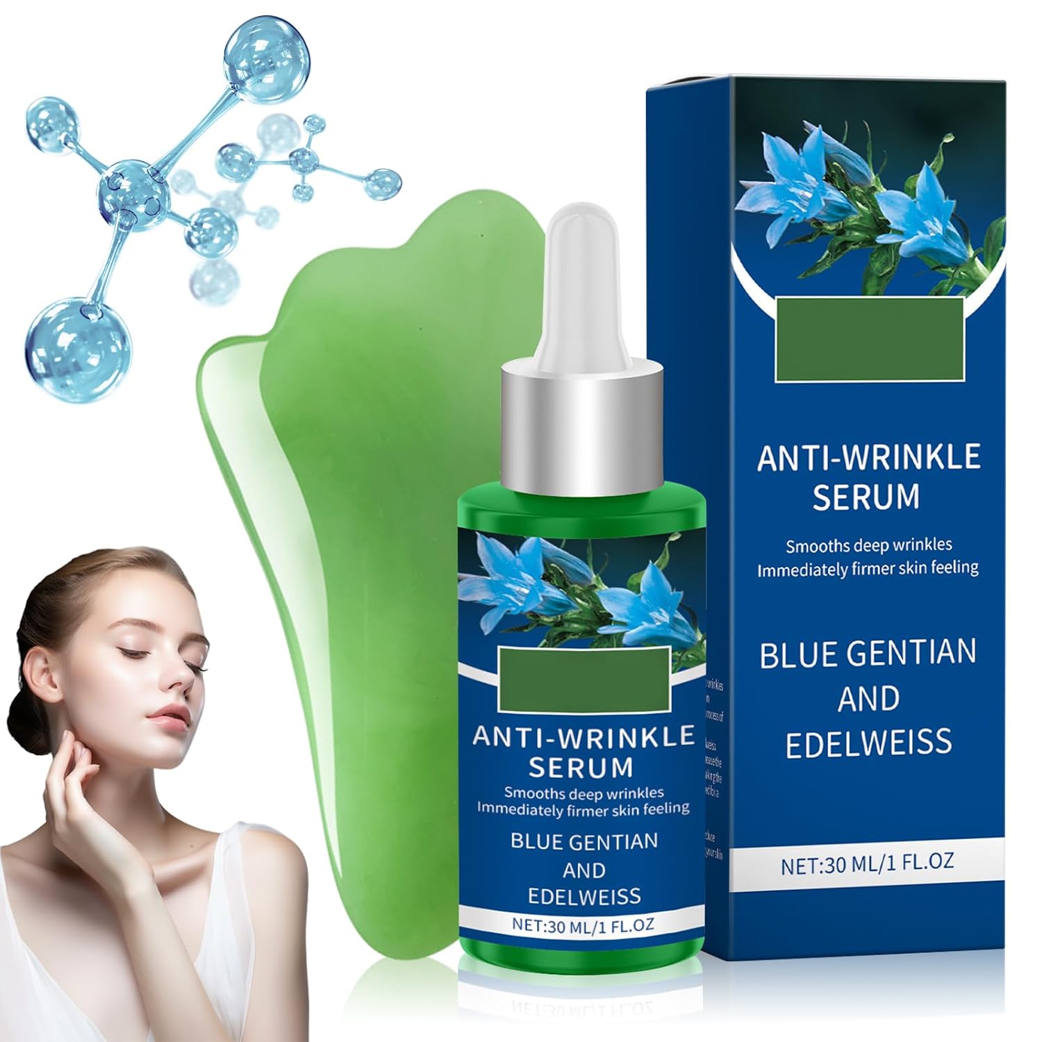 Anti-Wrinkle Serum Blue Gentian Serum Face Serum Blue Gentian & Edelweiss Face Serum Face Serum Face Serum Face Care Men and Women