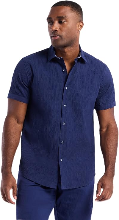 Robert Graham Men's Robert Graham Mens Piers Short Sleeve Button Down Woven Shirt