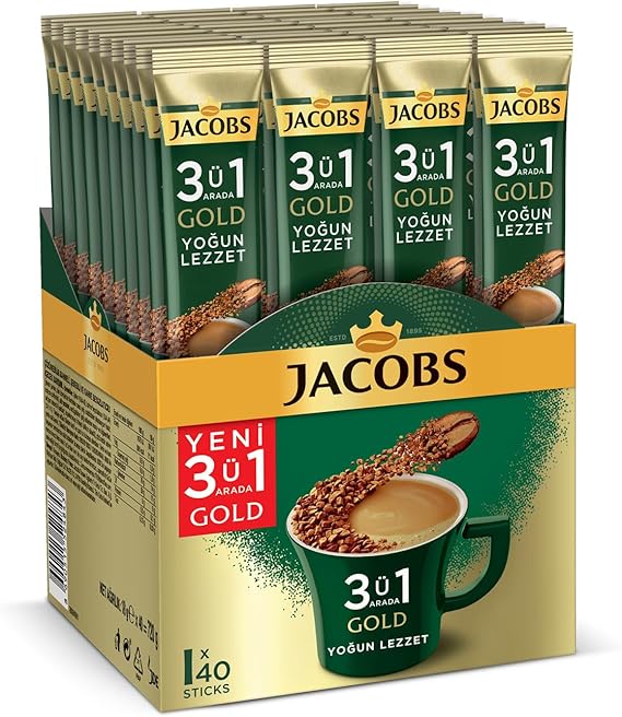 Jacobs 3'ü 1 Arada Yoğun Lezzet 18 Gram x 40, Kahve
