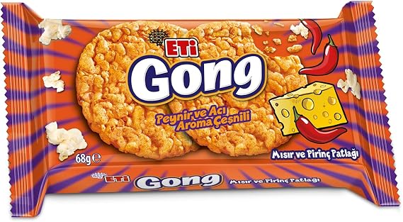 Spicy Corn and Rice Pops with Meat Gong Cheese 68 g