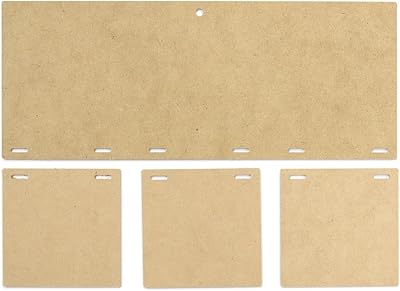Kaisercraft Beyond The Page MDF Hanging Keepsake, 11.75-Inch by 4.5-Inch Board with 3 3-12-Inch Squares