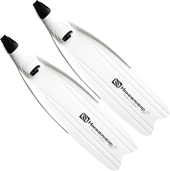 Hammerhead Spearguns Kaudal Fins, Complete Pair, White/White