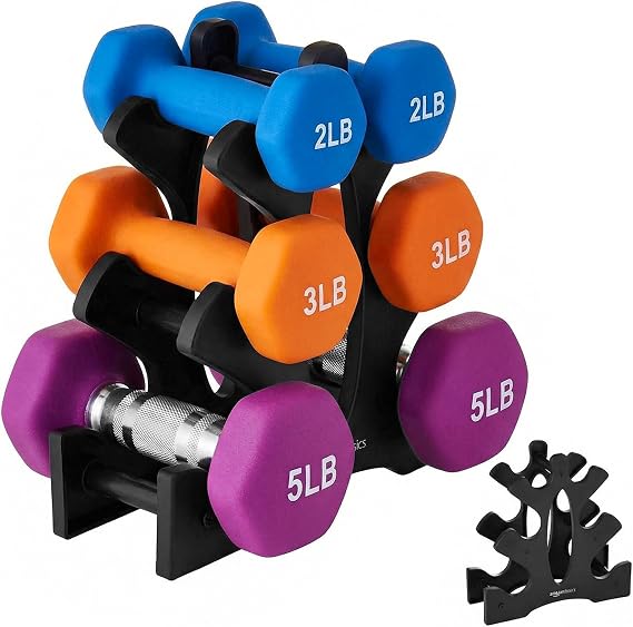 Dumbbell Stand 3 Tier, Training Dumbbells Storage Hoder, Dumbell Rack Storage PP Triangular Dumbbell Weights Stand Load 12kg, 23x23.5x9cm for Home Gym Fitness Weight Training (Dumbbells Not Included)