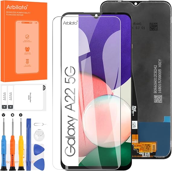 Screen for Samsung Galaxy A22 5G Screen Replacement for Samsung A226 LCD Screen SM-A226B,SM-A226L Touch Display Digitizer Assembly Repair Parts(Black)